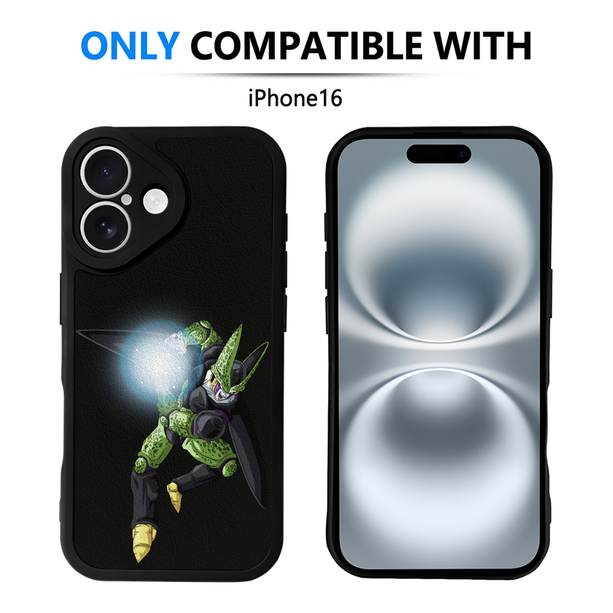 （画像用） ドラゴンボール セル DRAGON BALL Cell 【iPhone 16シリーズ対応】シリコンスマホケース（レザー調） 材質：シリコン